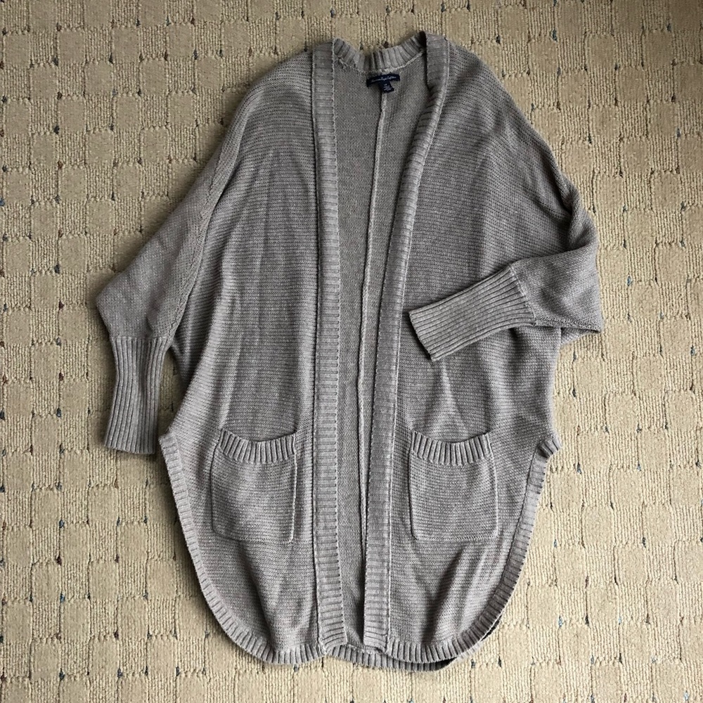 American Eagle dolman long cardigan tan/ light brown size small